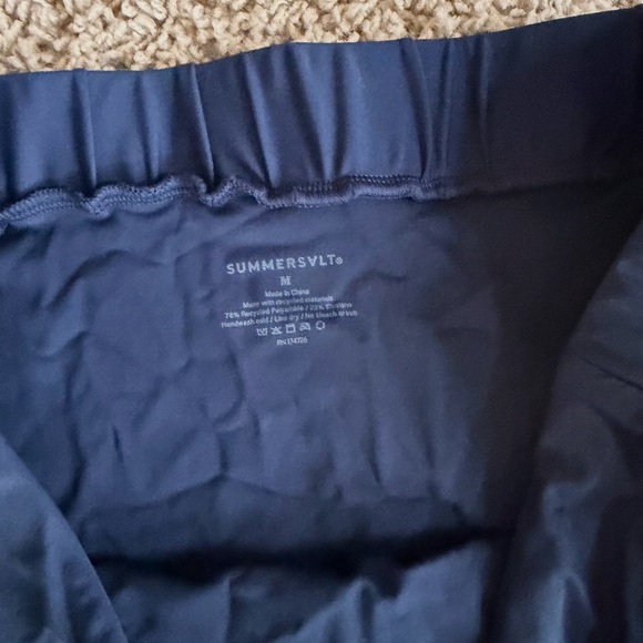 Summersalt Blue and White one shoulder Swimsuit with blue coverup skirt - Picture 5 of 5